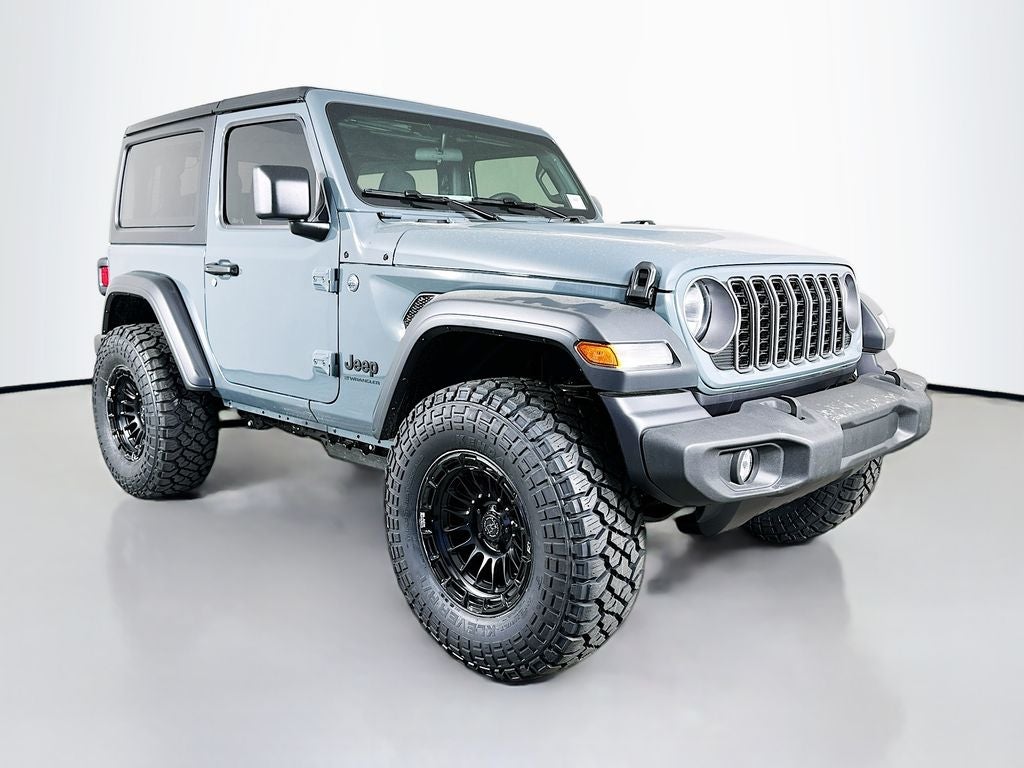 2026 Jeep Wrangler WRANGLER 2-DOOR SPORT in Anvil Clear-Coat Exterior Paint — front three-quarter view