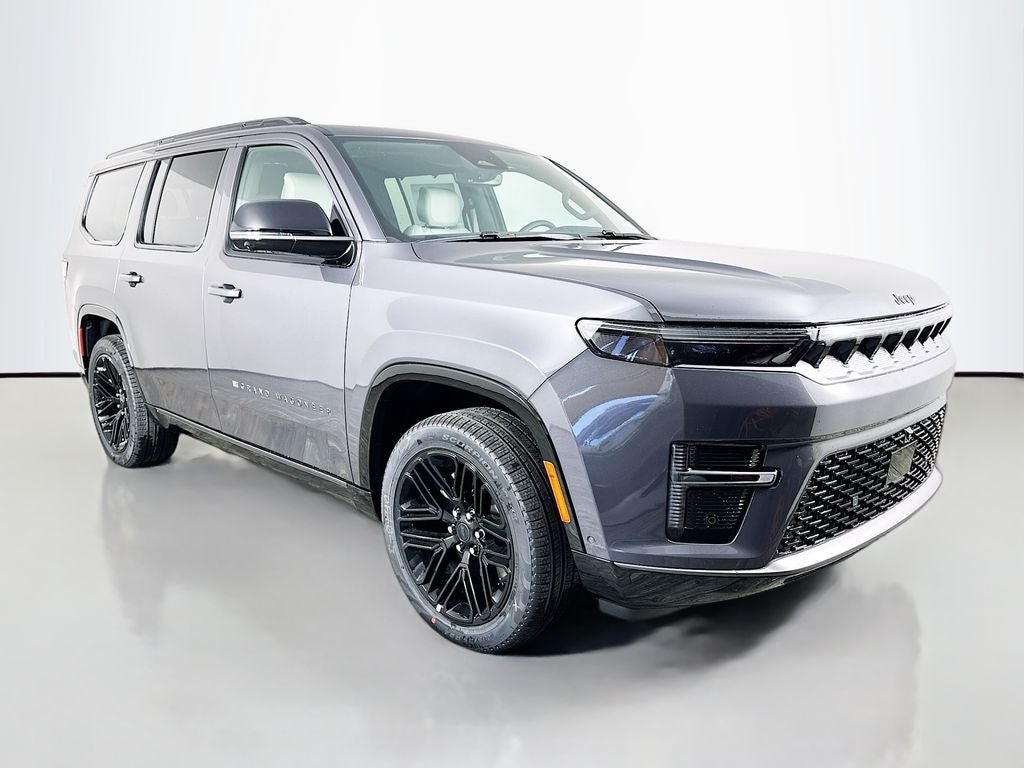 2026 Jeep Grand Wagoneer GRAND WAGONEER LIMITED RESERVE 4X4 in Baltic-Gray Metallic Clear-Coat Exterior Paint — front three-quarter view