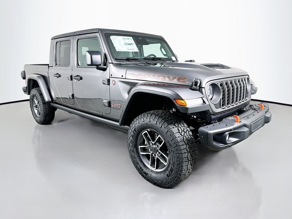 2026 Jeep Gladiator GLADIATOR MOJAVE X 4X4 in Granite Crystal Metallic Clear-Coat Exterior Paint — front three-quarter view