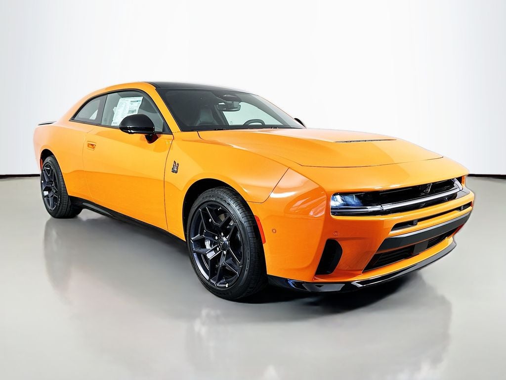 2026 Dodge Charger CHARGER SCAT PACK PLUS 2-DOOR AWD in Peel Out Exterior Paint — front three-quarter view
