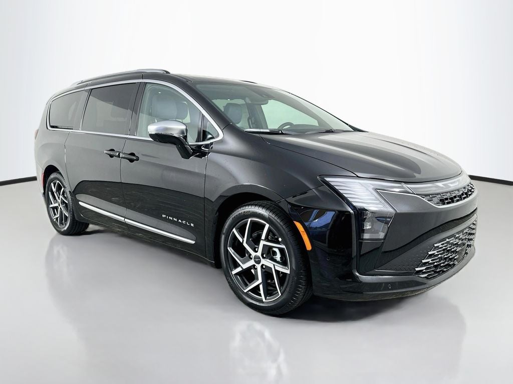 2027 Chrysler Pacifica PACIFICA PINNACLE in Diamond Black Crystal Pearl-Coat Exterior Paint — front three-quarter view