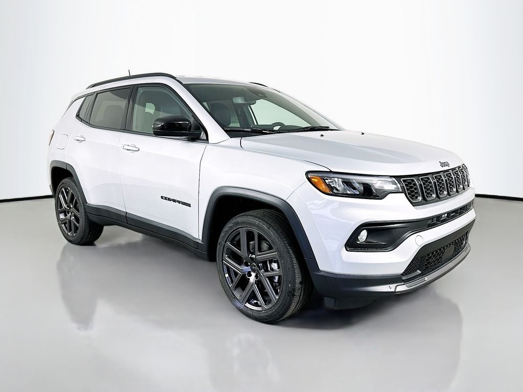 2026 Jeep Compass COMPASS LATITUDE ALTITUDE 4X4 in Silver Zynith Metallic Clear-Coat Exterior Paint — front three-quarter view