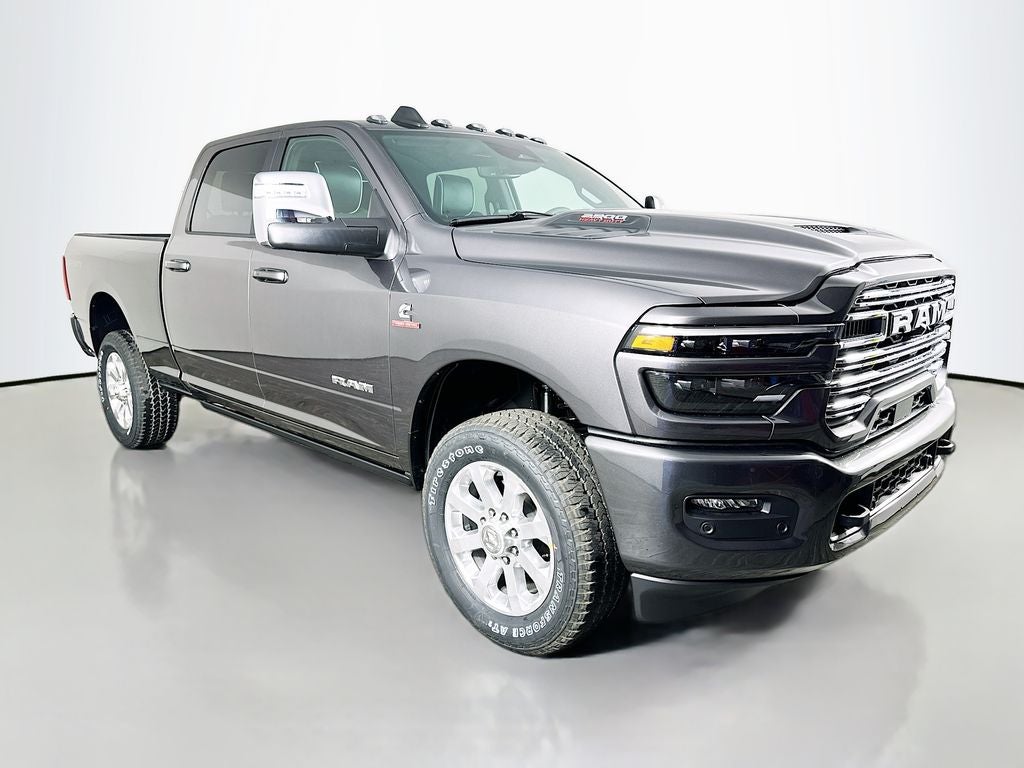 2026 RAM 2500 RAM 2500 LARAMIE CREW CAB 4X4 6'4' BOX in Granite Crystal Metallic Clear-Coat Exterior Paint — front three-quarter view